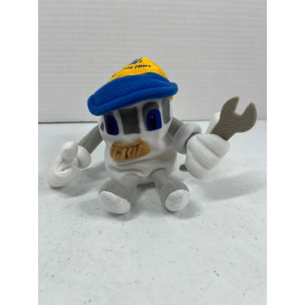 Vintage NAPA Max Gold Filters Mascot Plush Toy Wrench Automotive Advertising 6"